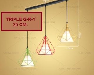 โคมไฟห้อยเพดาน MODEL : PDL-M112.triple-g-r-y25cm.