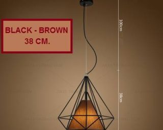 โคมไฟห้อยเพดาน MODEL : PDL-M112.black-brown38cm.