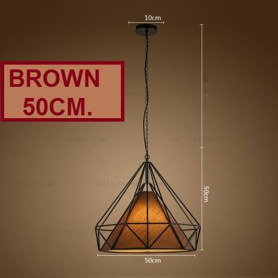 โคมไฟห้อยเพดาน MODEL : PDL-M112.brown50cm.