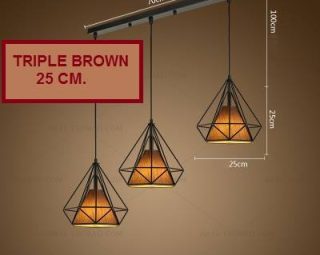 โคมไฟห้อยเพดาน MODEL : PDL-M112.triple brown25cm.