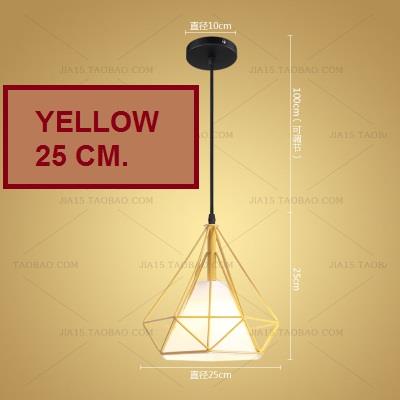 โคมไฟห้อยเพดาน MODEL : PDL-M112.yello25cm.