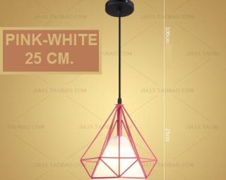 โคมไฟห้อยเพดาน MODEL : PDL-M112.pink-white25cm.