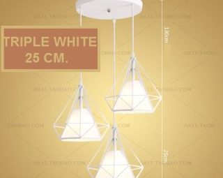 โคมไฟห้อยเพดาน MODEL : PDL-M112.triple-white25cm.