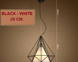 โคมไฟห้อยเพดาน MODEL : PDL-M112.black-white28cm.