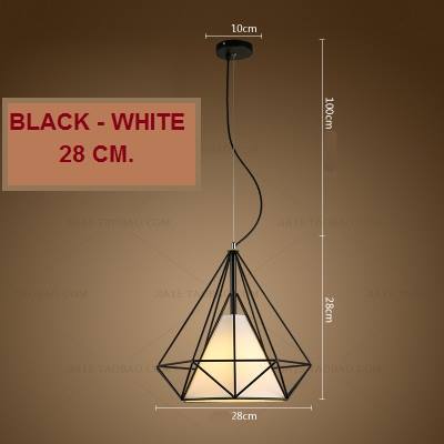 โคมไฟห้อยเพดาน MODEL : PDL-M112.black-white28cm.
