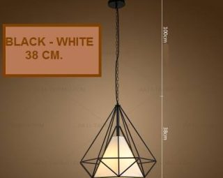 โคมไฟห้อยเพดาน MODEL : PDL-M112.black-white38cm.