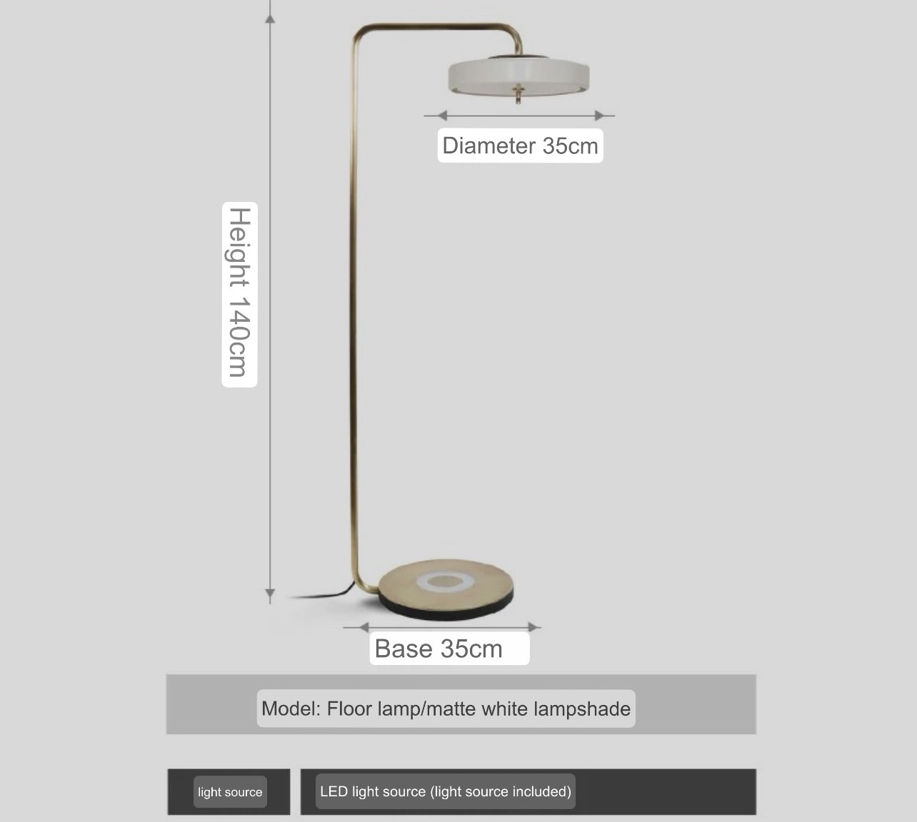 โคมไฟตั้งพื้น MODEL : FL-024 - Image 4
